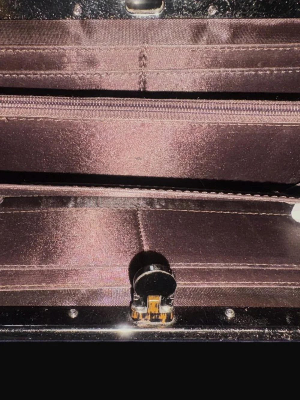 Continental Wallet-Faux Snakeskin Metallic Gunmetal Hardware and Accordion Sides